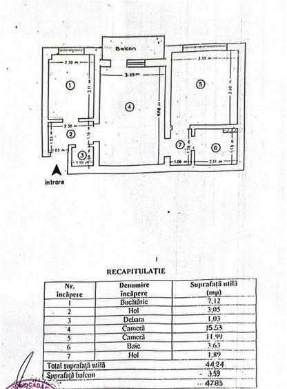 Apartament cu 2 camere de vanzare