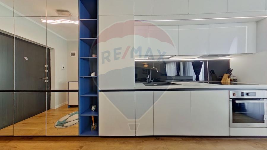 Apartament ultrafinisat de închiriat – 53 mp utili + terasa 14 mp