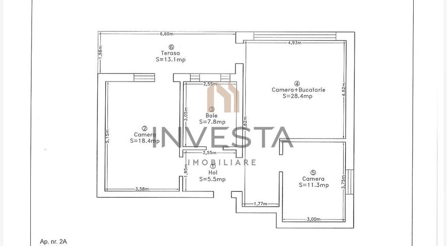Apartament 3 camere cu terasa, parcare inclusa, zona Andrei Muresanu!
