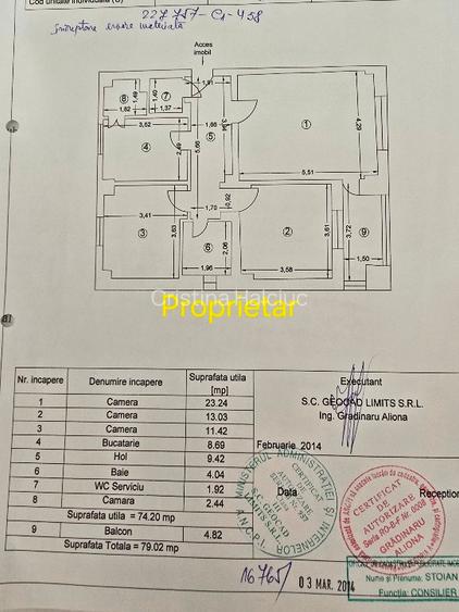 Apartament, 3 camere, decomandat, inel2 - 10