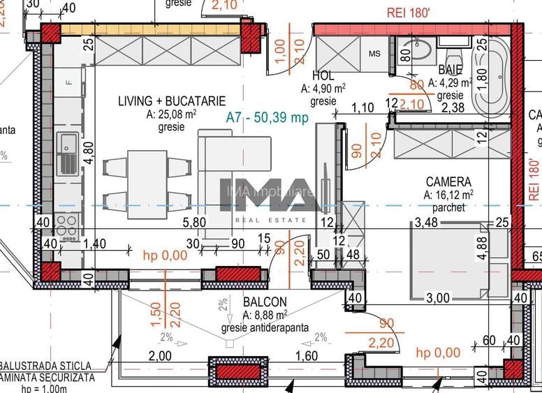 Apartament 2 camere | 50,39 mp + balcon 8,88 mp | Terra Gardens - 1