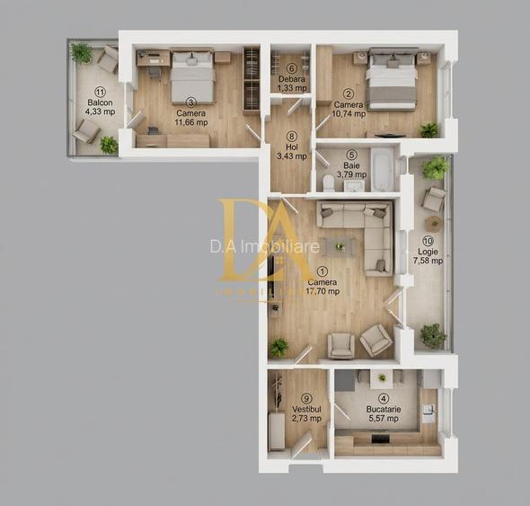 0%Comision 3 CAMERE | CENTRALĂ | BLOC ANVELOPAT | LUJERULUI