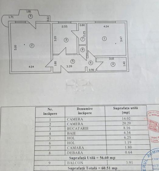 2 camere Mall Vitan decomandat, inst. schimb., et. 3, an 1994, metrou