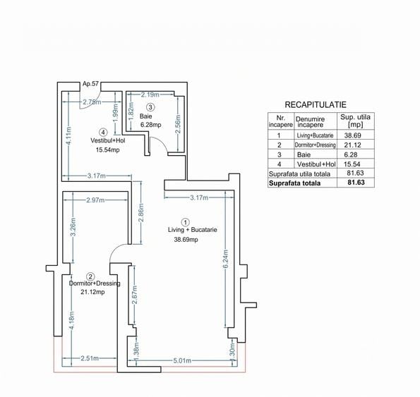 Apartament 2 camere 82mp | 0 comision | Ivory Residence | OMV Pipera | Mobilat