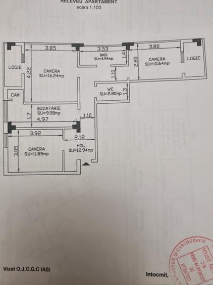 Apartament 3 camere Podu de Fier