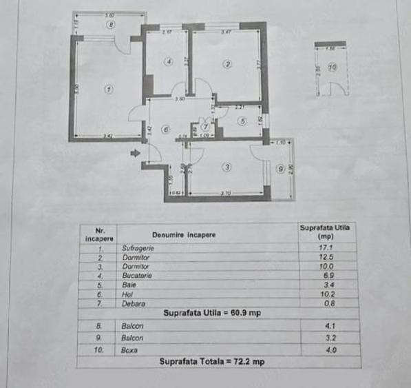 APARTAMENT 3 CAMERE DECOMANDAT ZONA ROVERE