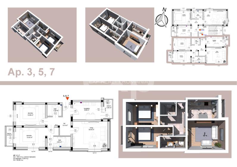TVA inclus | Apartament 3 Camere Trivale | 76 mp Utili | Bloc Nou - 1