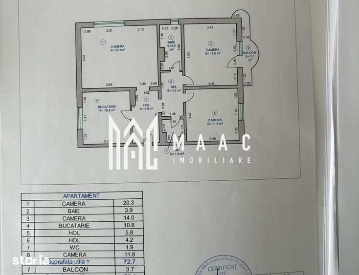 Apartament 3 camere de vânzare | Sibiu, Terezian | renovat