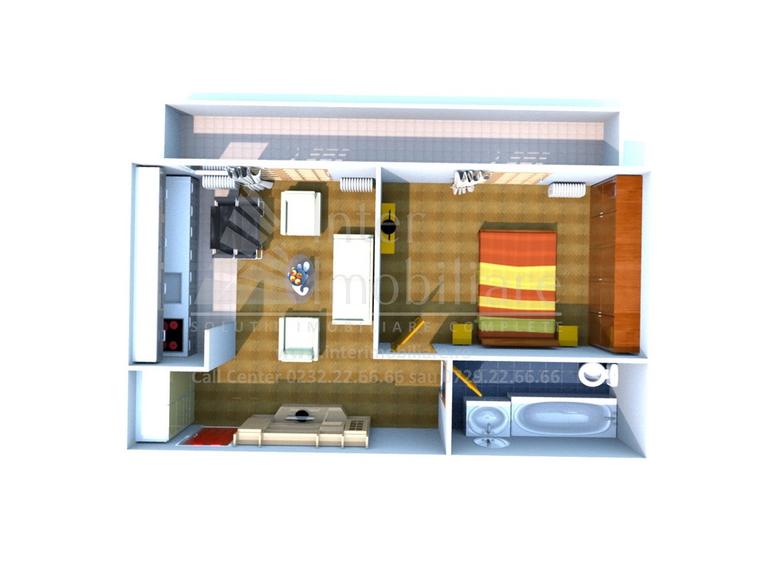 Apartament nou de vanzare, 2 camere, 46 mp, 600 m de Familly Bucium, Cod 159160