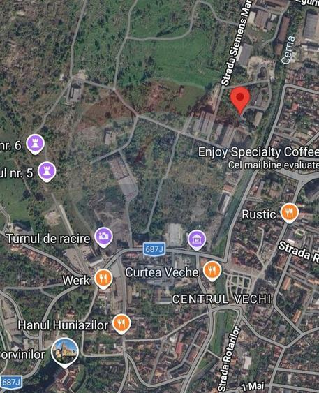 Patrimoniu Industrial, teren si clădiri, lângă Castelul Corvinilor
