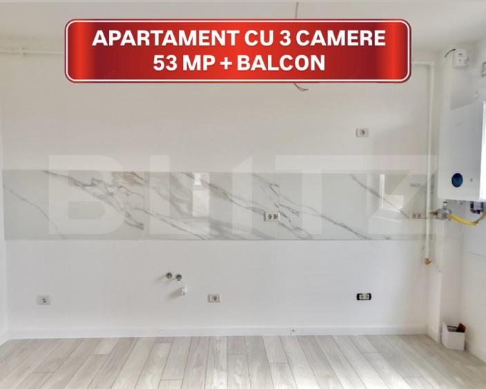 SUPER PRET! Apartament cu 3 camere + balcon, ETAJ 1, loc de parcare, TVA INCLUS
