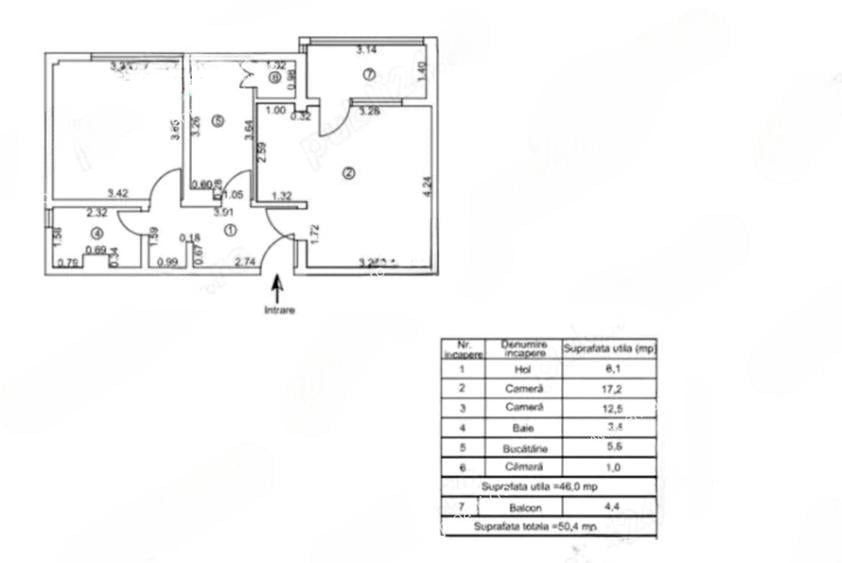 Apartament cu 2 camere decomandat în Micro 19 – centrală, etaj intermediar!
