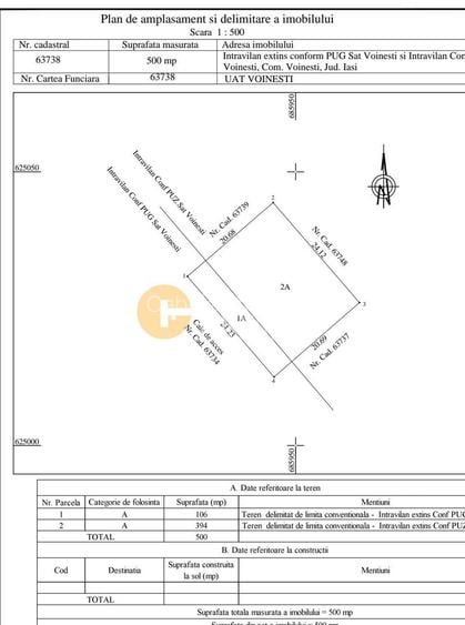 🌳 Teren Intravilan iesire Vorovești - 500 mp - 20.000 Euro 🏡 - 2