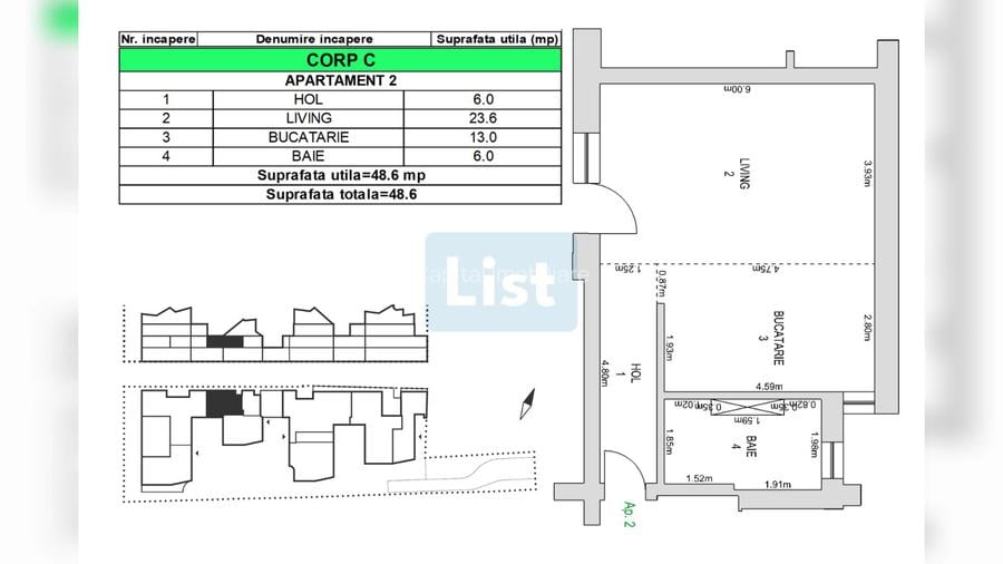 Apartament tip studio, finisat, situat în cartierul Brașovul Vechi - 2
