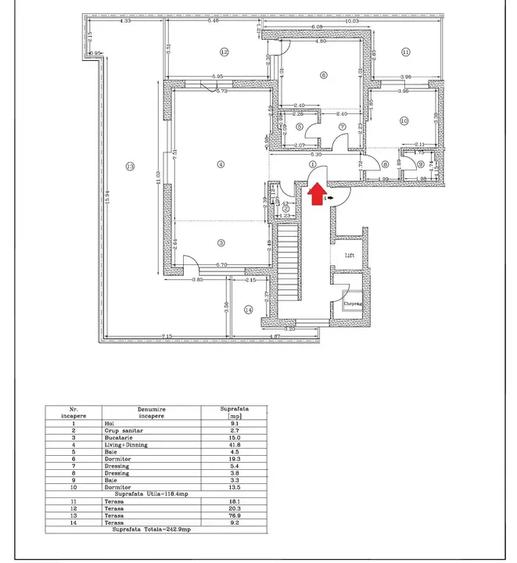 Apartament 3 Camere Tip Penthouse Cu Terasa Generoasa