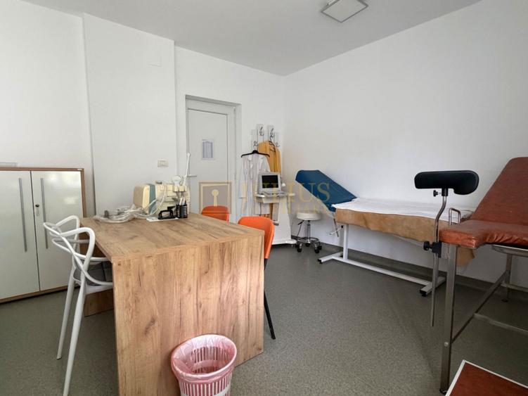 100mp utili; 5 încăperi, pentru activități medicale.
