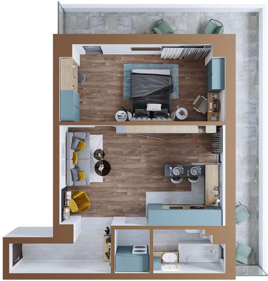 APARTAMENT 2 CAMERE - COPOU GARDEN RESIDENCE
