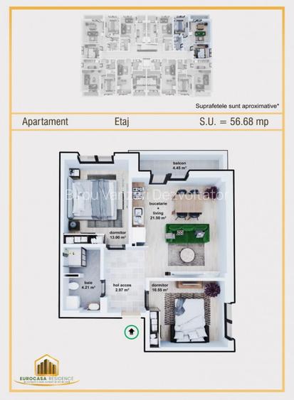 Apartament 3 camere/Mobilat-utilat/ Militari Residence - 13