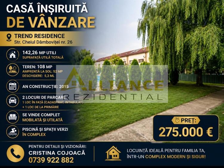 TREND Vila P+1+M 4 Camere 2 Bai Mobilata +2 Parcari