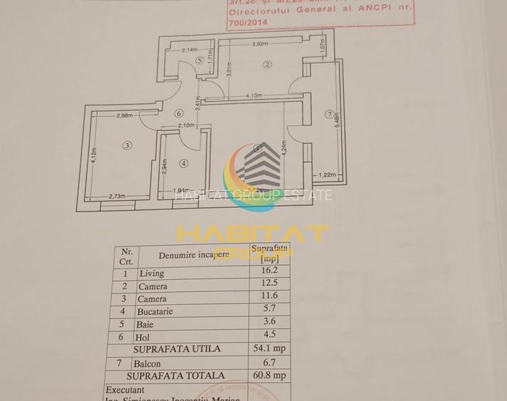 Apartament Decomandat 3 Camere 60.80mp Zona Metalurgiei - 1