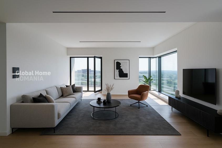 Panoramic View 16 Floor • 4 Rooms + 2 Parking • One Verdi Park • Floreasca