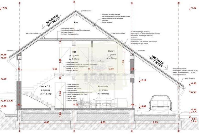 Casa cu 5 camere 3 bai si 504 mp teren in zona Selimbar