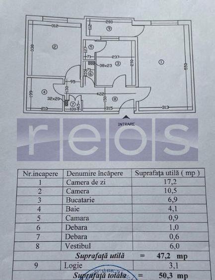 VANZARE APARTAMENT 2 CAMERE 50MP DRISTOR DECOMANDAT BLOC 1982 TEAVA DE GAZ - 17