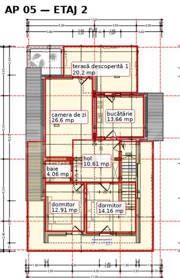 Apartament cu 4 camere și terase ample, 128.89 mp total