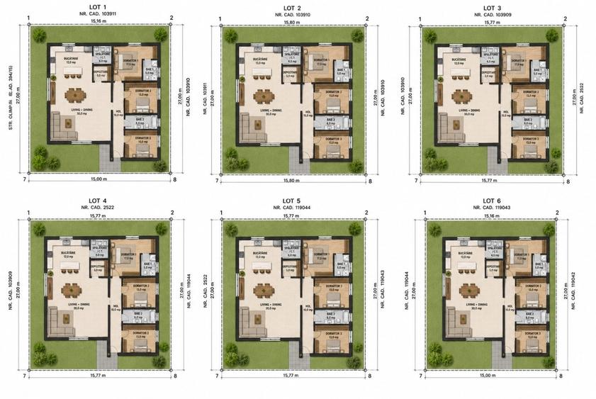 🏡 Complex Rezidențial Premium – 6 case moderne pe parter, zona Lebăda, Lacul Cer - 2