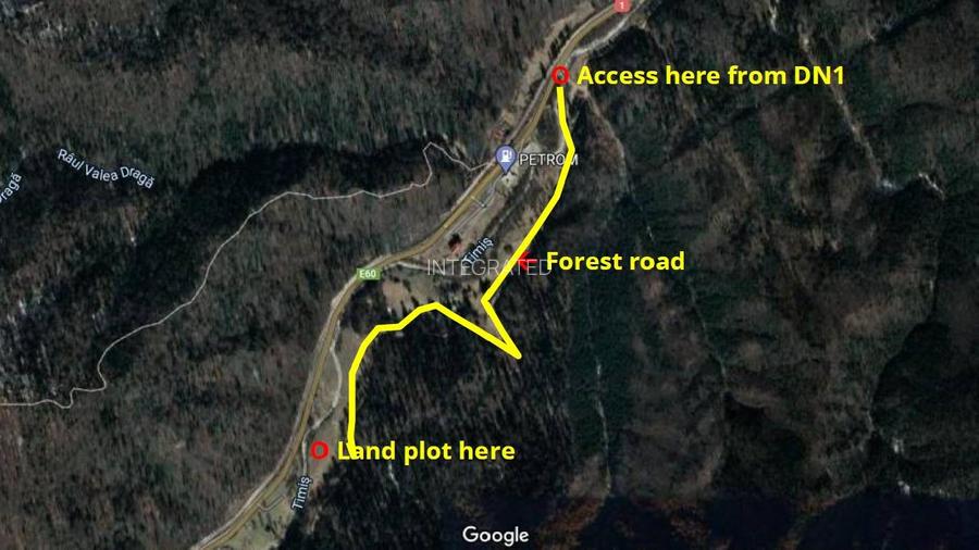 Timisu de Jos, Valea Barbului - Petrom -Teren  intravilan de 4,500 mp. - 5