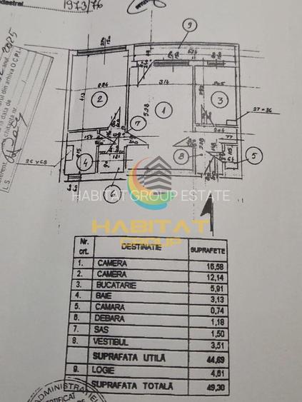 Apartament 2 Camere 49.30mp Zona Emil Racovita - 1