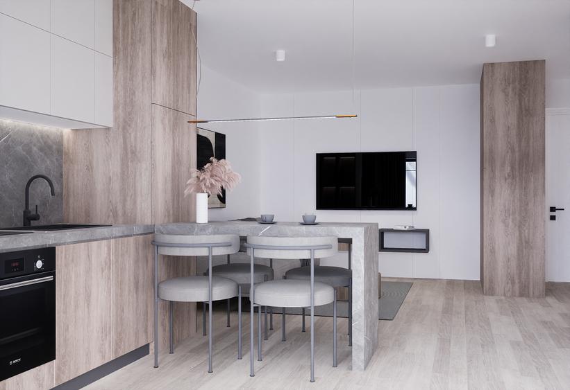 Bucatarie mobilata!Apartament 2 camere modern,bloc nou,Metrou-Berceni 5 min