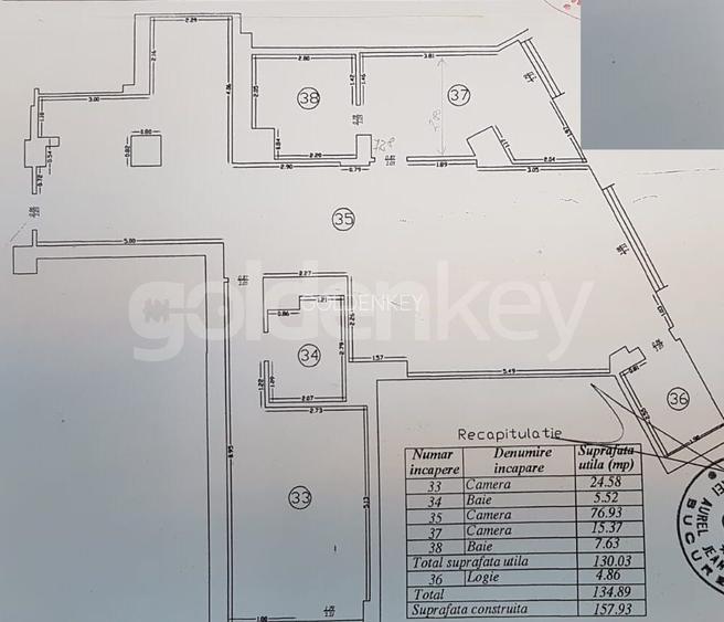Apartament generos cu 3 camere, 2 bai | pretabil birouri - 130mp - 1