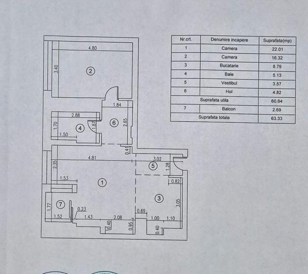 Apart 2 camere 63.33m2 | Cortina Residence - Horia Macelariu | Parc Herastrau