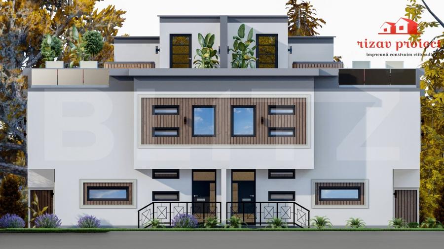 Apartament spațios 110 mp, 2 parcări, terasă și curte, finisat