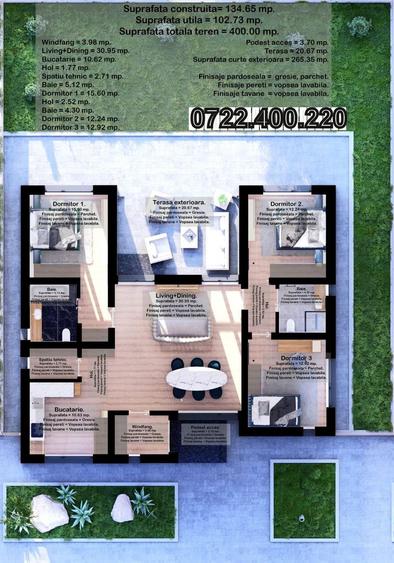 Investește în calitate: Case pe parter în cel mai nou și aerisit complex.