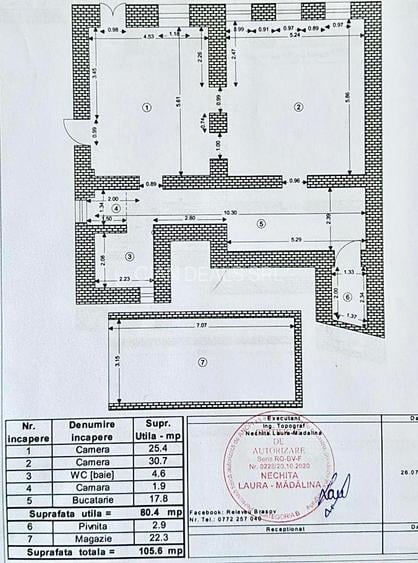 Apartament 2 Camere 80 mp UTILI De Renovat Str. Lunga - 10