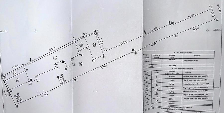 Teren intravilan | Strada Traian | zona Baia Comunală | 554 mp