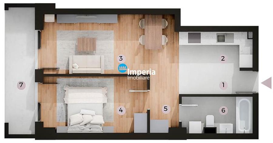 Proiect noi -Tatarasi Kaufland, Apartamente 2 camere pret PROMOTIONAL