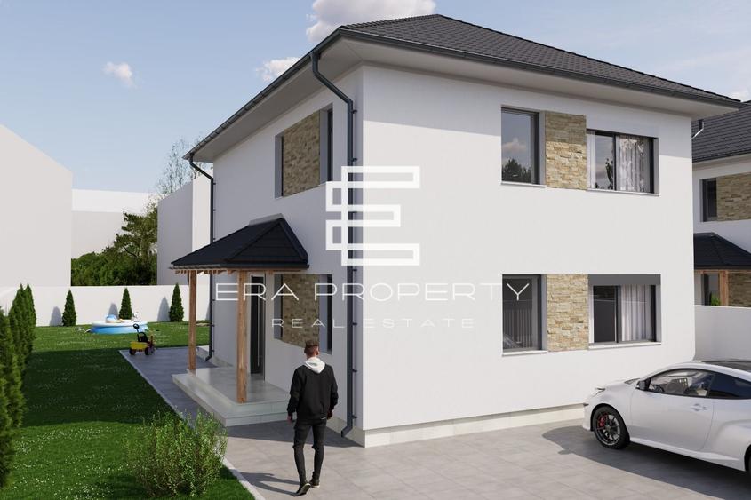 Casă individuală nouă | 4 camere | 3 băi | teren 380 mp | pod 50 mp | Șura Mică