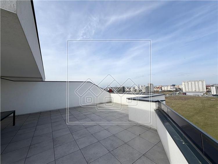 Penthouse nou - 87 mp utili, terasa 100 mp - mobilat si utilat modern