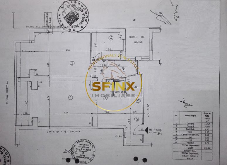 2 camere Cismigiu/ bloc interbelic/ 68 mp/ centrala proprie