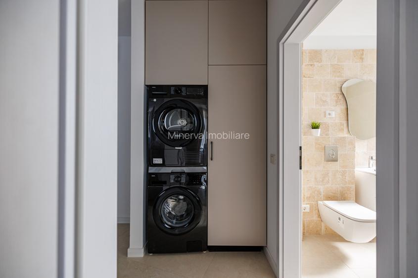 Apartament mobilat si utilat, terasa 12,80 mp, parcare subterana | Comision 0 - 13