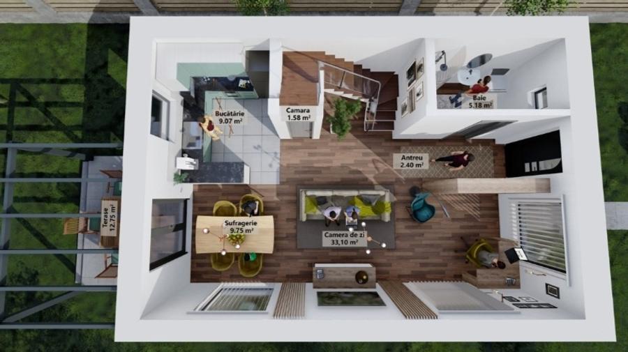 Casă nouă 124 mp | Complex privat cu piscină | Finisată la cheie