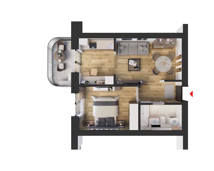 Studio dublu | Tip 2A | HILS Sunrise | Pre-certificare GREEN Homes