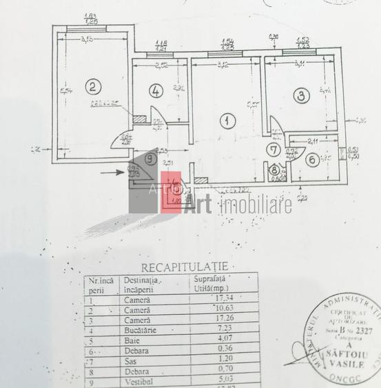 Apartament 3 Camere Rahova,  Centrală Proprie – Mobilat  Utilat parcare - 1