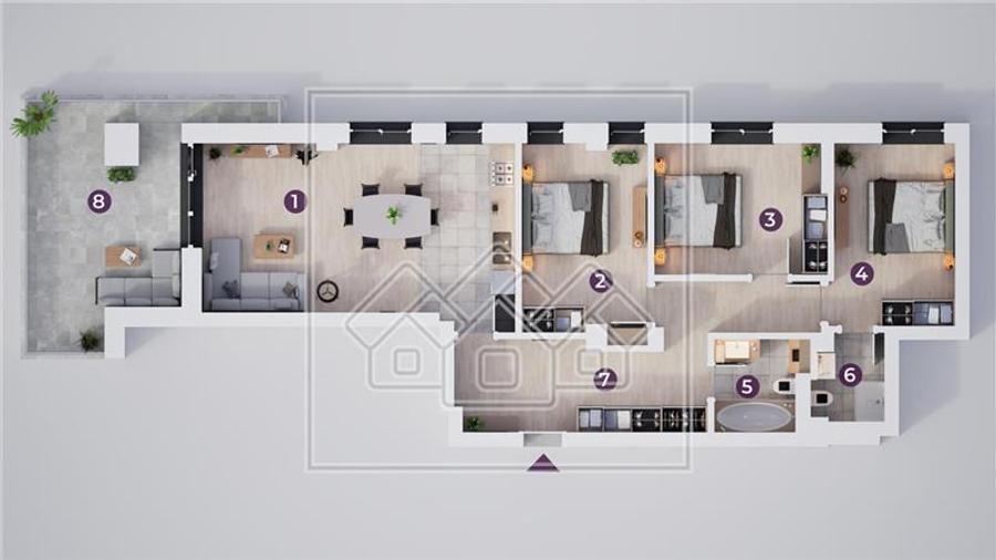 Apartament de vanzare in Sibiu - 4 camere - ansamblu nou, bl cu lift