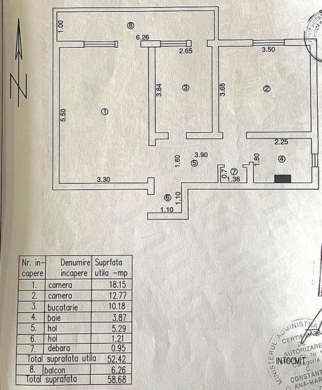 🏡 Apartament spațios 2 camere, decomandat, Mazepa – etaj 8, cu lift