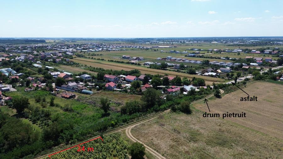 Teren intravilan in Darza  (langa Buftea) deschidere 24m, pret negociabil