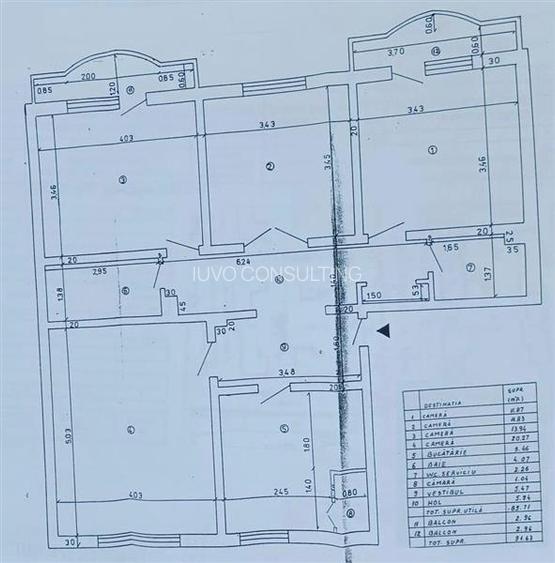 Apartament 4 camere Hol H Bld. Brancoveanu, - 13